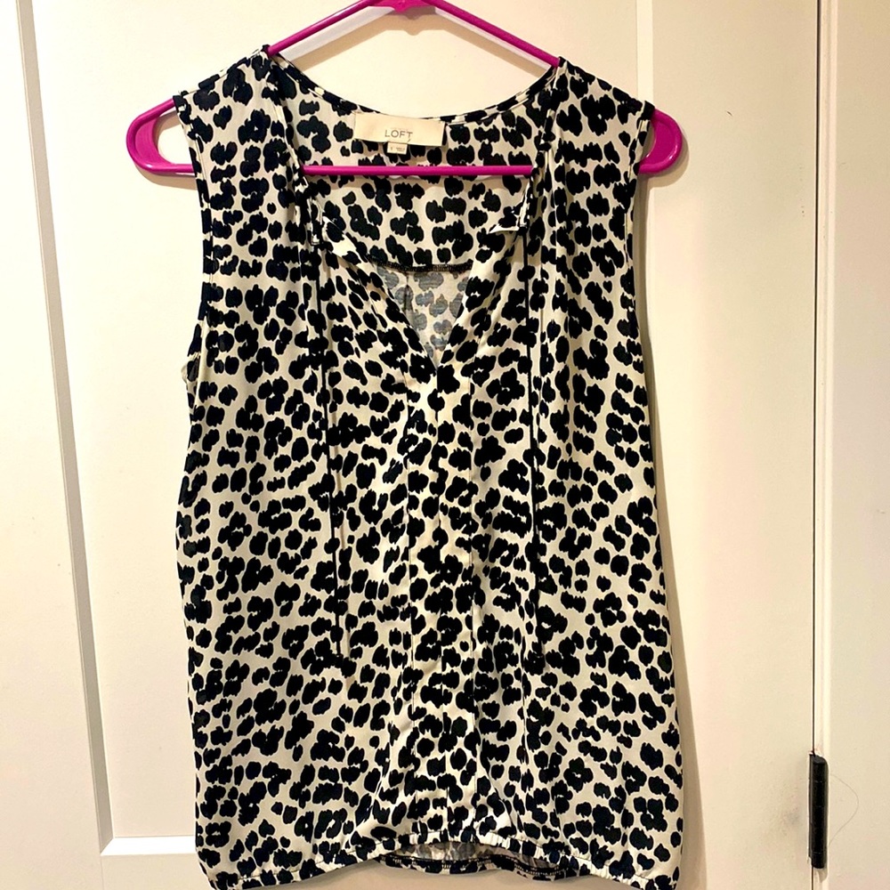 Loft Animal Print Top size S
